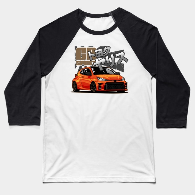 GR Yaris Baseball T-Shirt by idrdesign